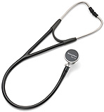 Welch Allyn TYCOS Harvey Deluxe Double Head Stethoscope 28", Black. MFID: 5079-325