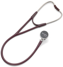 Welch Allyn TYCOS Harvey Deluxe Double Head Stethoscope 28", Burgundy. MFID: 5079-326