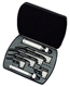 Welch Allyn Fiber Optic Laryngoscope Miller Set, w/ 5 blades, 2 handles, and Case. MFID: 68696