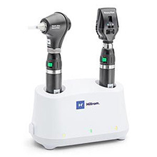 Welch Allyn 3.5V Diagnostic Set: Coaxial LED Ophthalmoscope, MacroView Basic LED Otoscope, Universal Desk Charger, (2) Li-Ion USB Handles. MFID: 71-SM2LDX