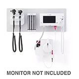 Welch Allyn 777 Integrated Wall System for Monitor: PanOptic Basic LED Ophthalmoscope, MacroView Basic LED Otoscope, Specula Dispenser. MFID: 777-PM2WCX-US