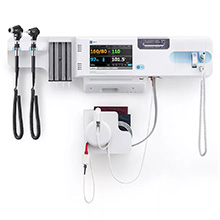 Welch Allyn CONNEX Integrated Wall System: Masimo SpO2, MacroView Otoscope, PanOptic Ophthalmoscope, SureTemp Plus, ThermoScan PRO 6000. MFID: 84MTVE2-US