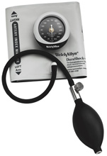Welch Allyn Silver Series DS45 Aneroid Sphygmomanometer with 1-Piece ADULT Cuff. MFID: DS45-11