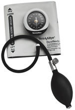 Welch Allyn Silver Series DS45 Aneroid Sphygmomanometer with 1-Piece LARGE ADULT Cuff. MFID: DS45-12