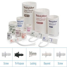 Welch Allyn FlexiPort Disposable BP Cuff, Soft, Screw Connector, 2-Tube, Small Adult. MFID: SOFT-10-2SC