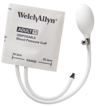 Welch Allyn FlexiPort Disposable BP Cuff, Soft with Inflation System, 2-Tube, Adult, Long. MFID: SOFT-11L-2BV