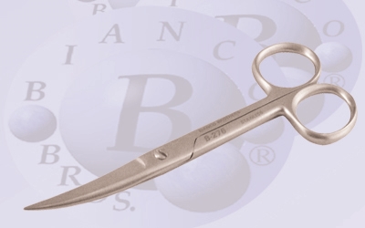 Bianco Brothers Skin Scissor Stainless Steel 4.75" curved sharp/sharp points