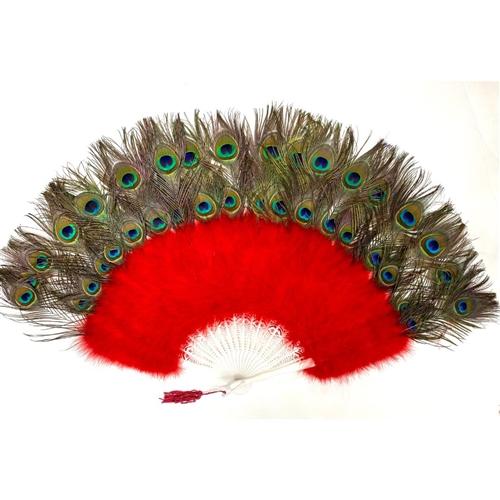 Marabou Fan w/ Peacock