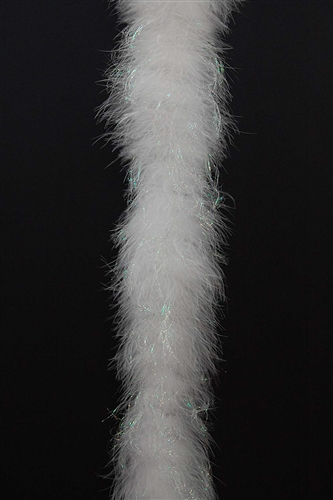 White Marabou Boa with Iris