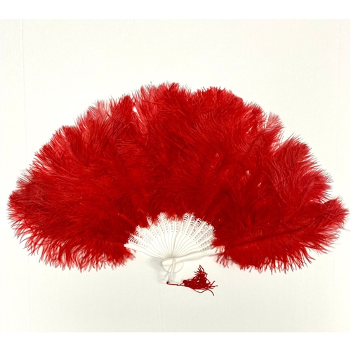 Ostrich feather Fan 15" x 30"