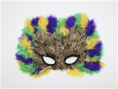 feather mask with peacock feather
