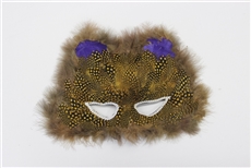 feather mask with peacock feather