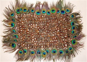 Feather Placemat - Peacock Almond