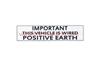Positive Earth Sticker