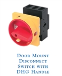 c3controls DDS2-4100-DHGRY - BTO Non-fused Disconnect Switch Door Mount 100A, 4 Pole Red/Yellow Round Type 1, 2, 3, 3R, 4, 4X, 12, 13, and IP65 Operating Handle