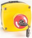 Sprecher + Schuh D7-1YPBK14-MX10 - Emergency Stop PB Station, Metal 40mm Keyed, Type 4/4X/13 Yellow, 1NO