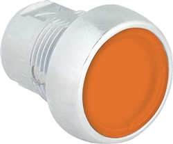 Sprecher + Schuh D7M-LFA0PN3YX11E - Pushbutton, Metal, Flush, Illuminated, Main., Amber Lens, 24V AC/DC LED, 1NOEM 1NC