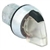 Sprecher + Schuh D7M-LSB37PN5WX20 - Selector Switch, Metal, 3-Position, Std. Knob, Spring left/right, Illuminated, Clear, 120V AC LED, 2NO