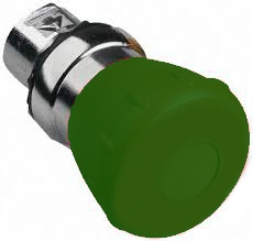 Sprecher + Schuh D7M-MP43PX12 - Pushbutton, Metal, 40mm 2-Position, Non-Illum., Push-Pull, Green, 1NO 2NC