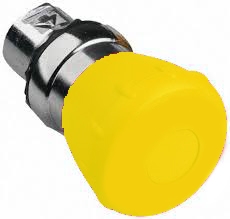 Sprecher + Schuh D7M-MP45PX20 - Pushbutton, Metal, 40mm 2-Position, Non-Illum., Push-Pull, Yellow, 2NO
