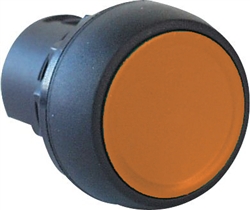 Sprecher + Schuh D7P-FA0PX03 - Pushbutton, Plastic, Flush, Non-Illum., Main., Amber Cap, 3NC