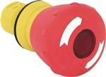 Sprecher + Schuh D7P-LMT44PN7RX20 - Pushbutton, Plastic, 40mm Mush. 2-Pos., Illuminated, Twist-Release, Red Lens, 240V AC LED, 2NO