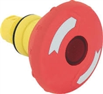 Sprecher + Schuh D7P-LMT64PN3RX10 - Pushbutton, Plastic, 60mm Mush. 2-Pos., Illuminated, Twist-Release, Red Lens, 24V AC/DC LED, 1NO