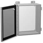 Hammond Mfg 1414PHM6 - N12 J Box, Hinge Cover w/panel - 14 x 12 x 6 - Steel/Gray