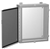 Hammond Mfg 1418N4J6 - N4 Wallmount Encl w/panel - 24 x 24 x 6 - Steel/Gray