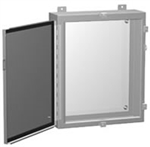 Hammond Mfg 1418N4J8 - N4 Wallmount Encl w/panel - 24 x 24 x 8 - Steel/Gray