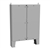 Hammond Mfg 1422N4E12FQT - N4 Qtr Turn Dbl Door Floormount Encl w/panel - 74 x 60 x 12 - Steel/Gray