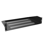 Hammond Mfg RASV190312BK1 - 2U VENT RACK MOUNT SHELF 12"D