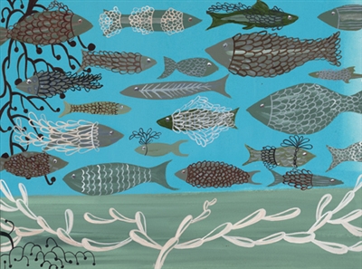 "Green Sea Fish", Sarajo Frieden Giclee Print