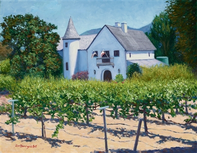 "Chateau Julien", Original Oil Painting by Lisa Bloomingdale Bell