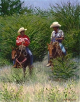 "Vaqueros", Original Oil Painting by Lisa Bloomingdale Bell