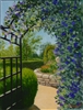 "Archway Trellis, Arlington Garden", Original Oil Painting by Lisa Bloomingdale Bell