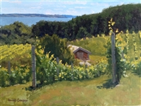 "Overlooking Suttons Bay", Michigan Landscape Oil Painting by Armand Cabrera