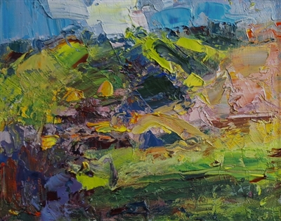 "Spring Greens, Upland", Greg Carter Oil Painting