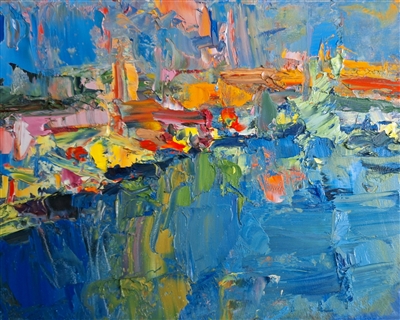 "Docked, Marina Del Rey", Greg Carter Oil Painting