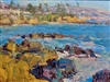 "Late Light, Laguna Rocks", Greg Carter Oil Painting