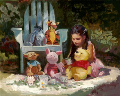 "Garden Tea Party", C.M. Cooper Giclee on Canvas