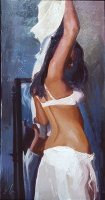 "Shadowed Afternoon", Figurative Oil Painting by C.M. Cooper