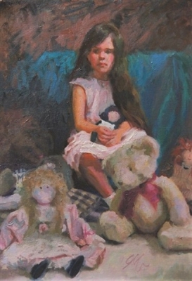 "Circle of Friends", Figurative Oil Painting by C.M. Cooper