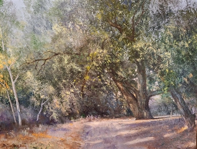"Walking Through History", Impressionist Landscape Oil Painting by Bruce Sanford Day