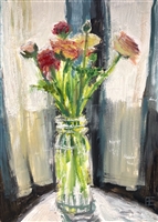 "Ranunculus",  Still Life Oil Painting by E.E. Jacks