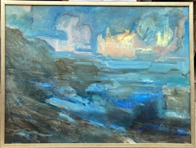 "Glas",  Contemporary Abstracted Seascape Painting by E.E. Jacks