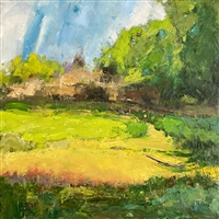 "Suddenly Summer", Oil and Mixed Media Painting by Jim Ellsberry