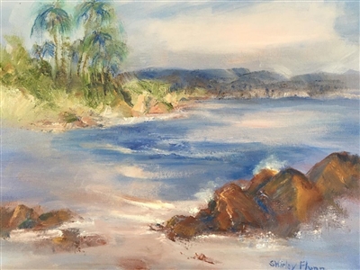 "Laguna Blues", Shirley Flynn Oil Painting