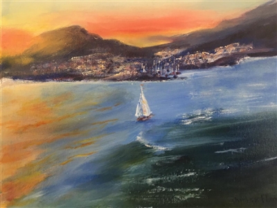 "Santa Barbara", Shirley Flynn Oil Painting