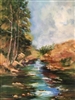 "And The Stream Ran Thru", Shirley Flynn Oil Painting